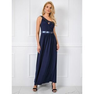 Navy maxi dress with application