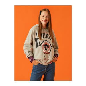 Koton Hoodie Printed Sweatshirt