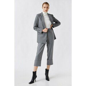 Koton High Waist Short Leg Fabric Trousers