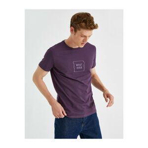 Koton T-Shirt - Purple - Regular fit