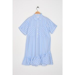 Koton Women's Blue Striped Dress
