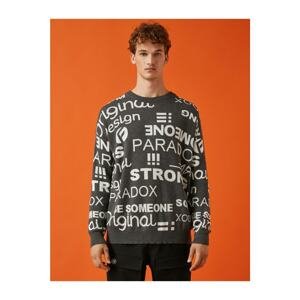 Koton Oversize Slogan Sweater