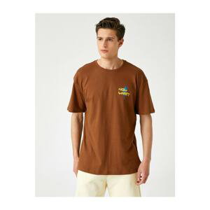 Koton Printed Crew Neck Short Sleeve Cotton T-Shirt