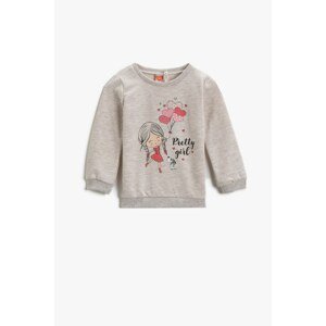 Koton Girl's Beige Sweatshirt