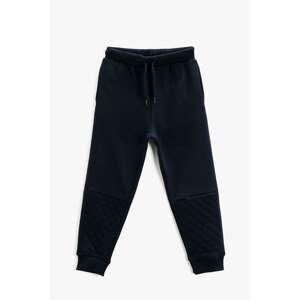 Koton Boys Quilted Tie Waist Jogger Navy Blue Sweatpants