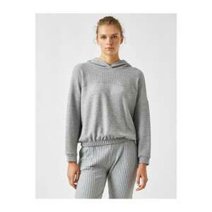 Koton Hooded Ribbed Oversize Sweatshirt