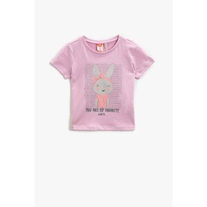 Koton Baby Girl Short Sleeve Printed T-Shirt 1ymg19196ok