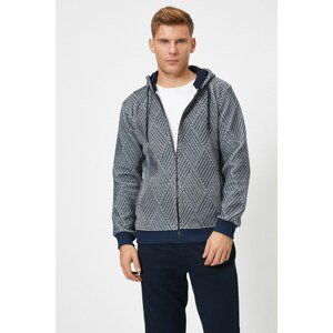 Koton Men's Pocket Hooded Cardigan