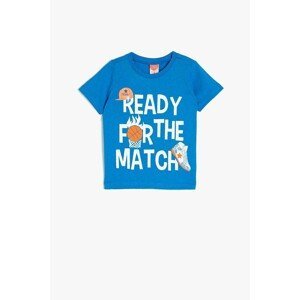 Koton Baby Boy Blue Written Printed T-shirt