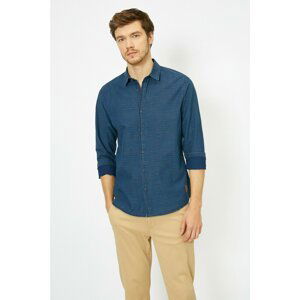 Koton Men's Navy Blue Shirt