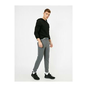 Koton Men's Gray Pocket Detailed Elastic Leg Jogger Fit Sweatpants