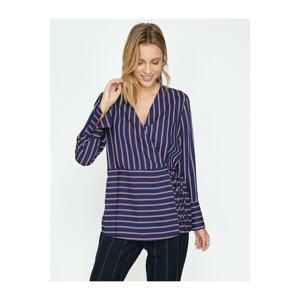 Koton Women's Red Striped Blouse