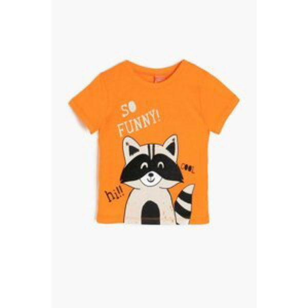 Koton Orange Baby Boy Printed T-Shirt