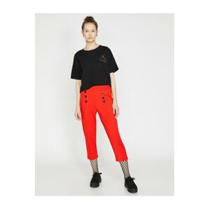 Koton Women's Button Detailed Trousers