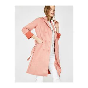 Koton Suede Look Trench Coat