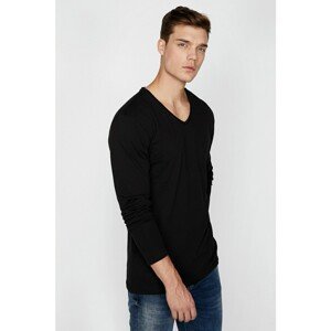 Koton Men's Black Long Sleeve T-Shirt