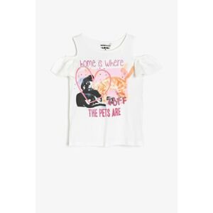 Koton White Girl T-Shirt