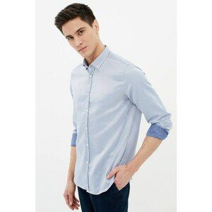 Koton Men's Blue Patterned Shirt