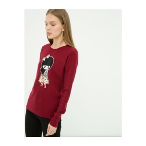 Koton Women's Claret Red Sweater