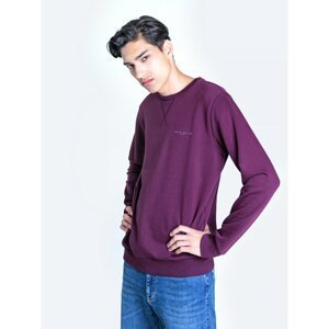Big Star Man's Sweatshirt Sweat 171152 Burgundy Knitted-604