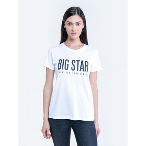 Big Star Woman's T-shirt_ss T-shirt 152078 Cream Knitted-101