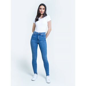 Big Star Woman's High waist Trousers 115623  Denim-350