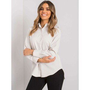 RUE PARIS White and beige striped shirt for women