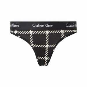 White-Black Checkered Thongs Calvin Klein - Women