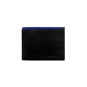 Men's horizontal wallet with blue cube