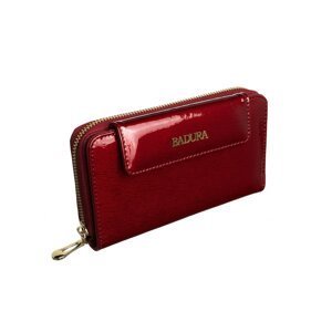 BADURA Red oblong leather wallet