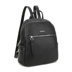 LUIGISANTO Black women's imitation leather backpack