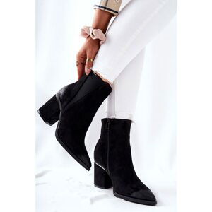 Suede Heeled Boots Black Coriseis