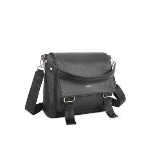LUIGISANTO Black women's shoulder bag made of eco-leather