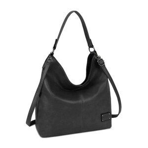 LUIGISANTO Black large shoulder bag for women