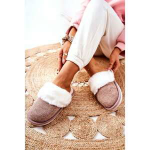 Fleece-lined Slippers Light Brown Flamarin