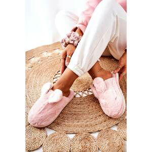 Fur Slippers With Ears Pink Thorpe