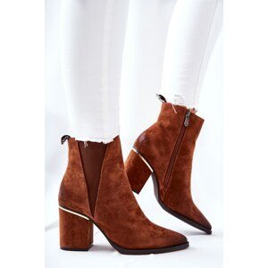 Suede Heeled Boots Brown Coriseis