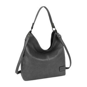 LUIGISANTO Gray large shoulder bag for women