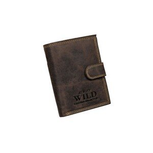 Men's brown wallet made of genuine leather