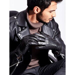 Elegant, insulated five-finger gloves for men, made of the highest quality natural leather.