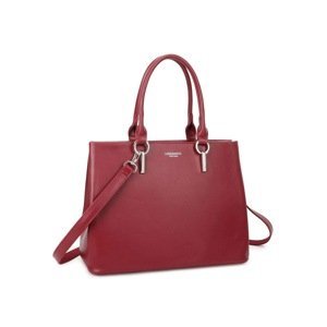 LUIGISANTO Ladies' maroon handbag with a detachable strap