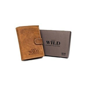Light brown leather wallet for men