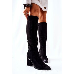 Stiletto Suede Boots Black Corises