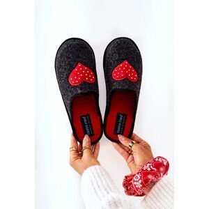 Household slippers Panto Fino II267009 Black-Red