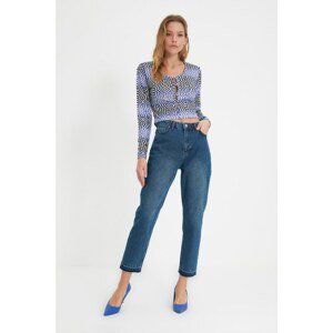 Trendyol Blue Detailed High Waist Mom Jeans