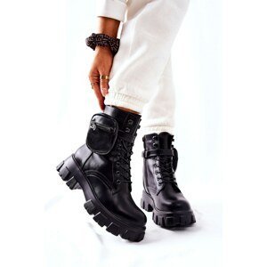 Worker Boots With Pouch On Strap Black Lanstrom