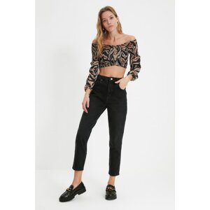 Trendyol Anthracite Pocket Detailed High Waist Mom Jeans