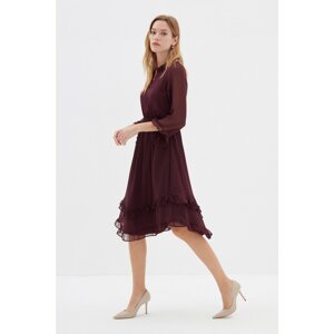 Trendyol Plum Frilly Dress