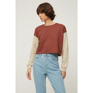 Trendyol Sweatshirt - Brown - Relaxed fit