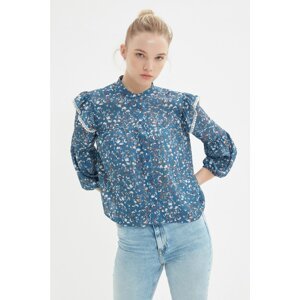 Trendyol Blue Stand Up Shirt